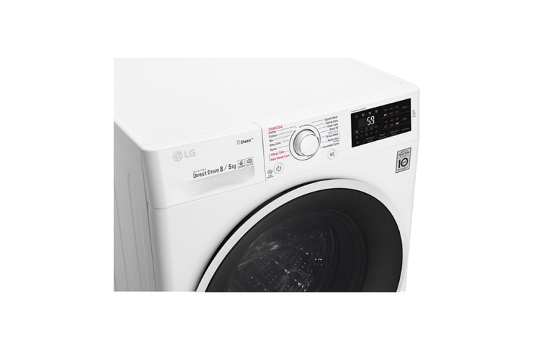 LG ال‌جی، ماشین لباسشویی 8 کیلوگرمی، مجهز به خشک کن، ™TrueSteam، نقره‌ای, WM-865CS, thumbnail 13